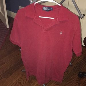 Men’s Large Polo Red w/ White Logo